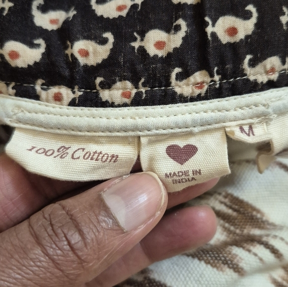 Alix of Bobemia Ezra Feather Ikat 100% Cotton Boho Chic Pant(M) - Picture 12 of 13